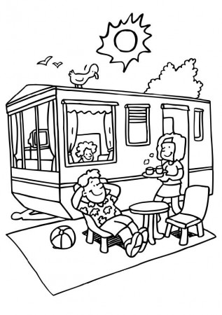 Camping-coloring-7 | Free Coloring Page Site