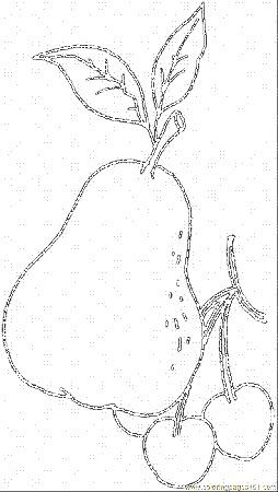 Coloring Pages Pear 8 (Food & Fruits > Pears) - free printable 