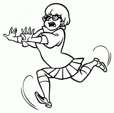 Shaggy Afraid and Hugging Scooby Coloring Page | Kids Coloring Page