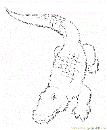 Coloring Pages Crocodile Aligator Coloring Page 0001 (2) (Animals 