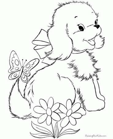 coloring dog pages 1 | Coloring Picture HD For Kids | Fransus 