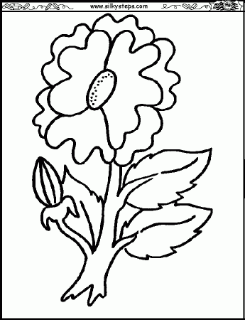 Flower 1 pansy colouring picture
