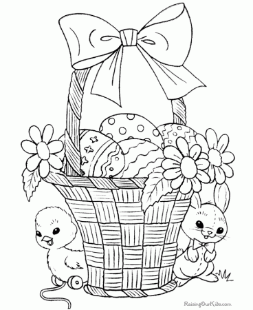 Easter Baskets Coloring Pages 103 | Free Printable Coloring Pages