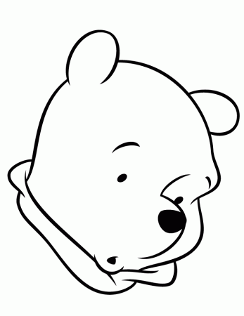Surprised Pooh Bear For Preschool Children Coloring Page | HM 