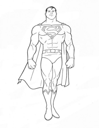 Free Superman Coloring Page | Kids Coloring Page