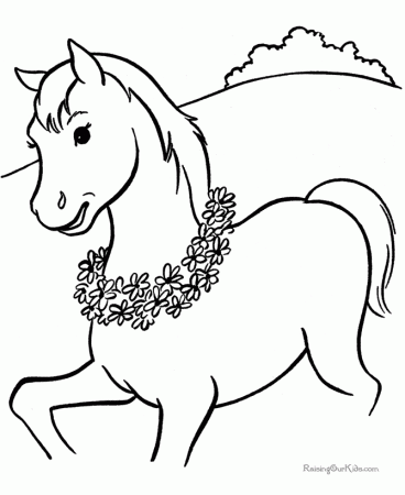 Coloring Pages Of Horses For Kids 305 | Free Printable Coloring Pages