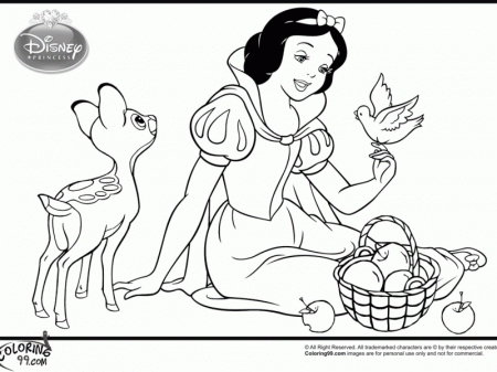 Disney Princess Coloring Pages Snow White | Best Cartoon Wallpaper
