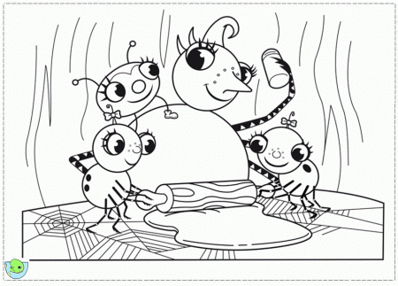 Miss Spider Coloring pages