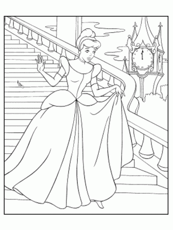 Princess Cinderella Coloring Pages for kids | Coloring Pages