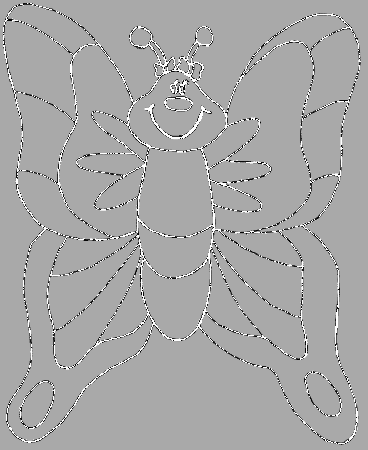 Simple A Very Big Fat Butterfly Coloring Pages - Butterfly Cartoon 