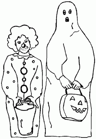 Trick or Treat of Halloween Coloring Pages – Free Halloween 