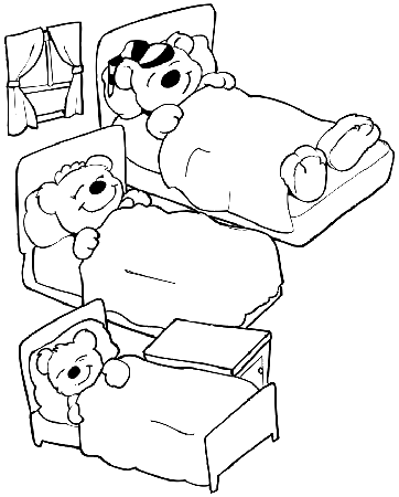 Goldilocks And The Three Bears Coloring Sheets