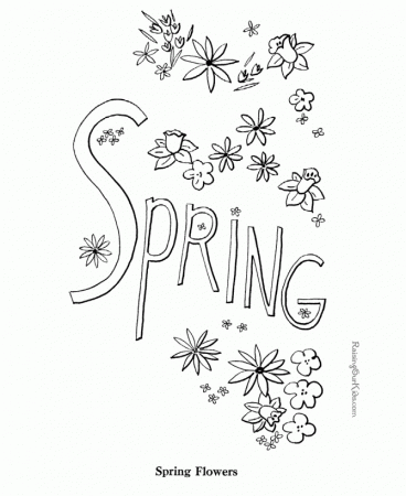 Spring Coloring Pages For Kids PrintableJlongok Printable 