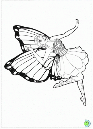 Barbie Mariposa and the Fairy Princess coloring page- DinoKids.