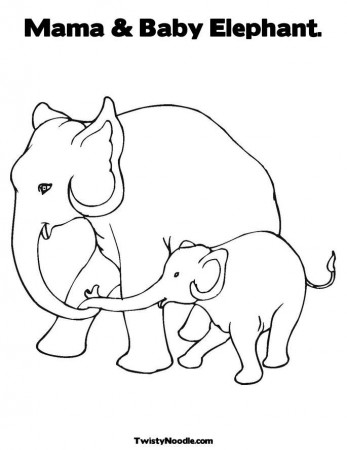 Thai elephants Colouring Pages