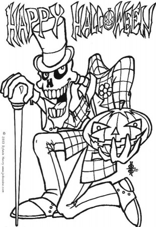 printable scary halloween coloring pages