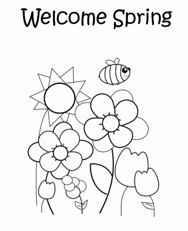 beautiful nature spring coloring page super - Quoteko.com