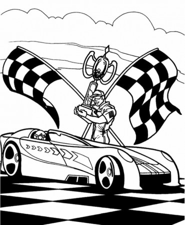 Hot Wheels The Winner Coloring Page | Kids Coloring Pages