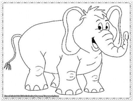 Cute Elephant Coloring Page Clip Art Id 53502 Uncategorized Yoand 