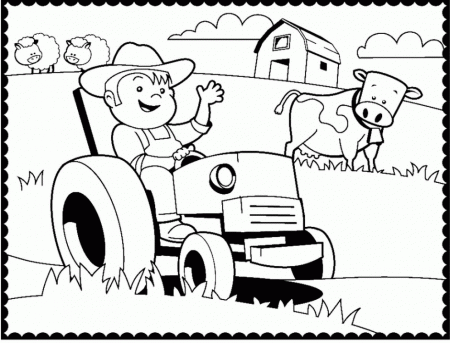 Tractor Transport Coloring Pages For Kids Printable Coloing 145653 
