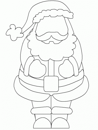 santa claus template Colouring Pages