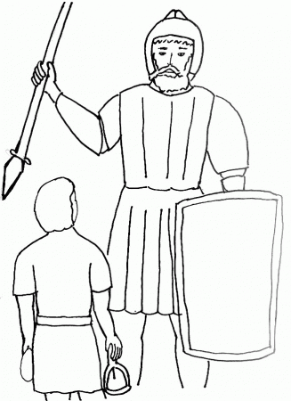 David and goliath Colouring Pages (page 2)