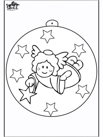 Christmas ball with angel 2 | Adult and Children's Coloring Pages | P…
