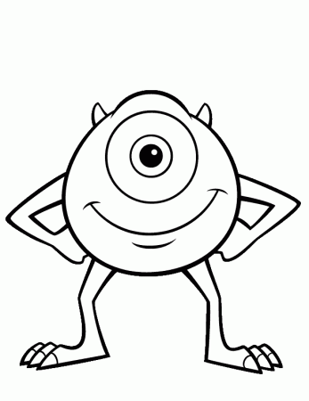 Three Monster - Monster Coloring Pages : Coloring Pages for Kids 