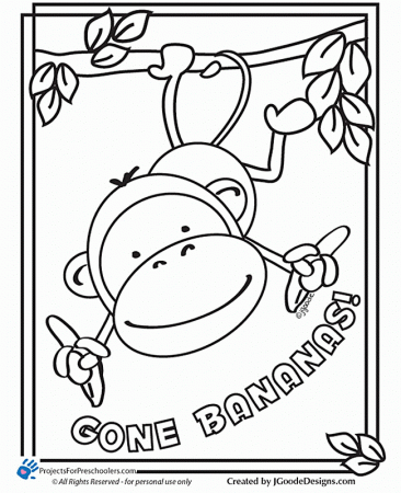 Monkey coloring pages | animals coloring page | animal coloring 