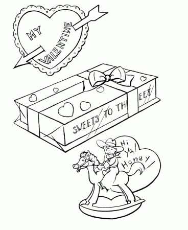 kids valentines day coloring pages candy and heart