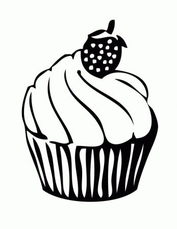 Cupcake With A Sweet Sense Of Coloring Pages : KidsyColoring 