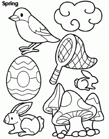 Spring Colouring Pages Coloring Page For Kids Picnic Id 40842 