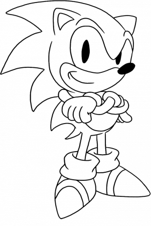 Sonic Is Being Issued A Thumbs Up The Hand Coloring Page - Sonic 