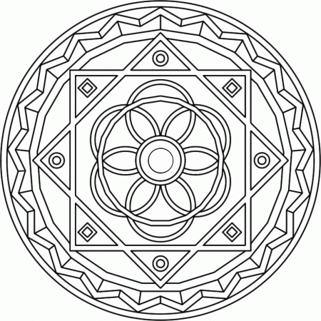 Buddhist Mandala Coloring Pages