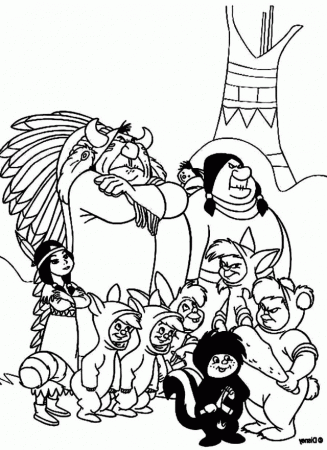Download The Indians And Bunnies Peter Pan Story Coloring Pages Or 