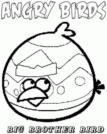 Free Colouring Pages Cartoon Angry Bird For Kids & Boys #