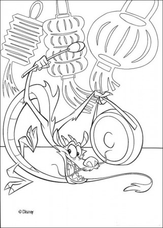Mushu Coloring Pages Images & Pictures - Becuo