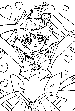 Princess Sailor Moon Coloring Pages 586 | Free Printable Coloring 