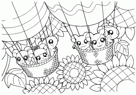 Boss Hamtaro Coloring Page - Cartoon Coloring Pages on iColoringPages.