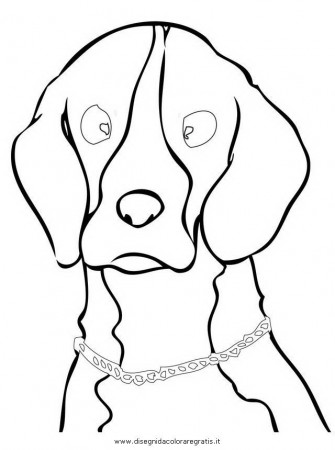 beagle and girl Colouring Pages