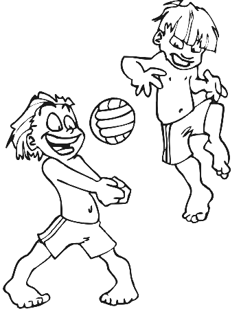 Vollyball Summer Coloring Pages