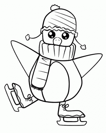 Cute Baby Penguin Coloring Page - Animal Coloring Pages on 