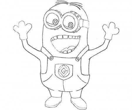 Dave Gadget Smile Scary Coloring Page - Kids Colouring Pages