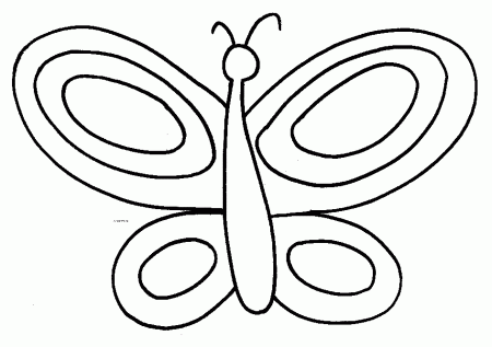 Simple Butterfly coloring pages | Coloring Pages