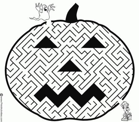 Free Printable Halloween Maze: Jack-O-Lantern