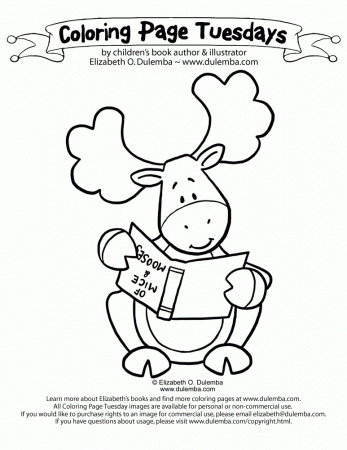 Funny Moose Coloring Pages - Kids Colouring Pages