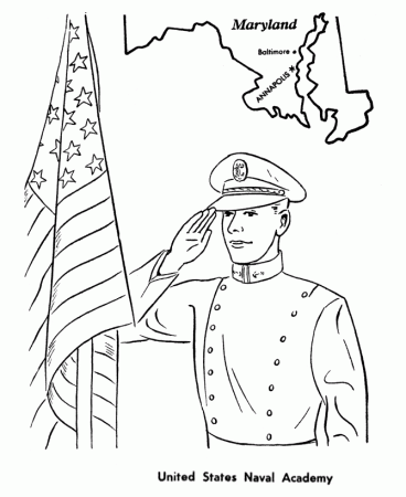 Memorial Day Coloring Pages - US Naval Academy Coloring Pages 