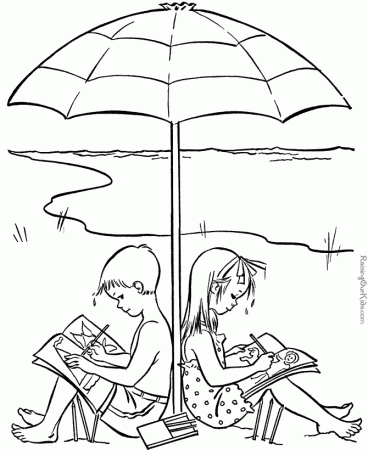 Beach Coloring Page 015