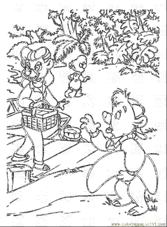 Coloring Pages Picnic (Cartoons > Tale Spin) - free printable 