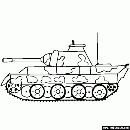 army tank coloring page
